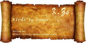 Király Zseni névjegykártya
